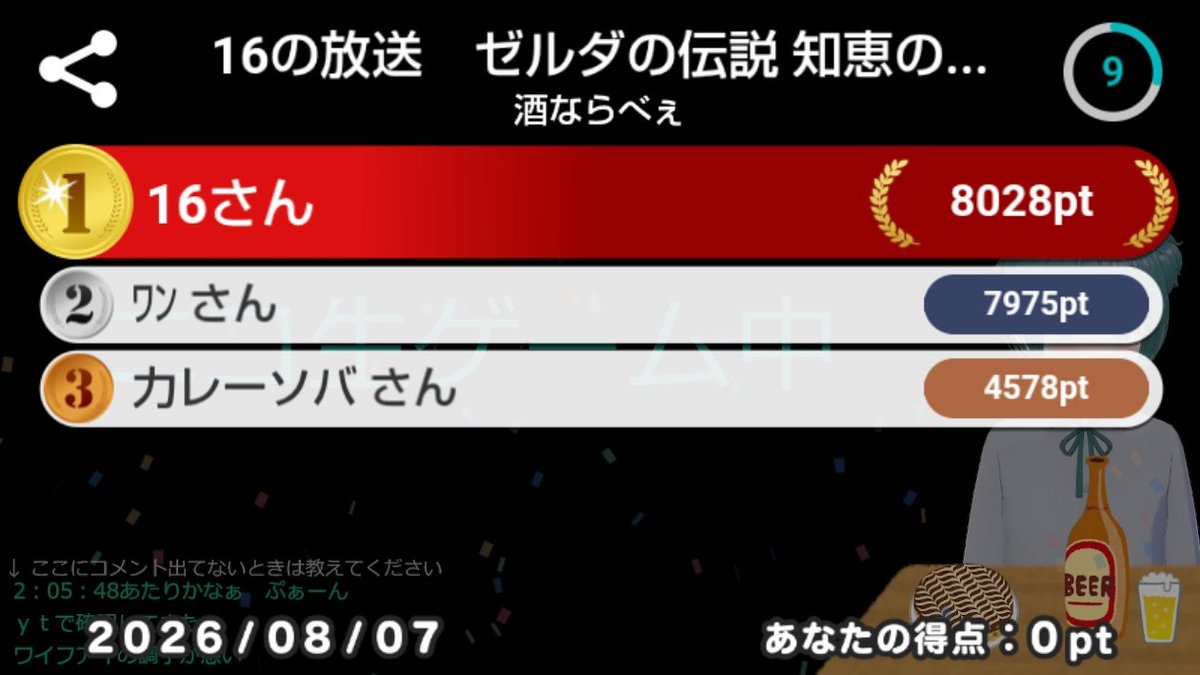 MiyaYu6230's tweet photo. #酒ならべぇ 16の放送　ゼルダの伝説 知恵のかりもの / ニコ生視聴中 https://t.co/UqvmqryFkF https://t.co/mbwRL3zh4p