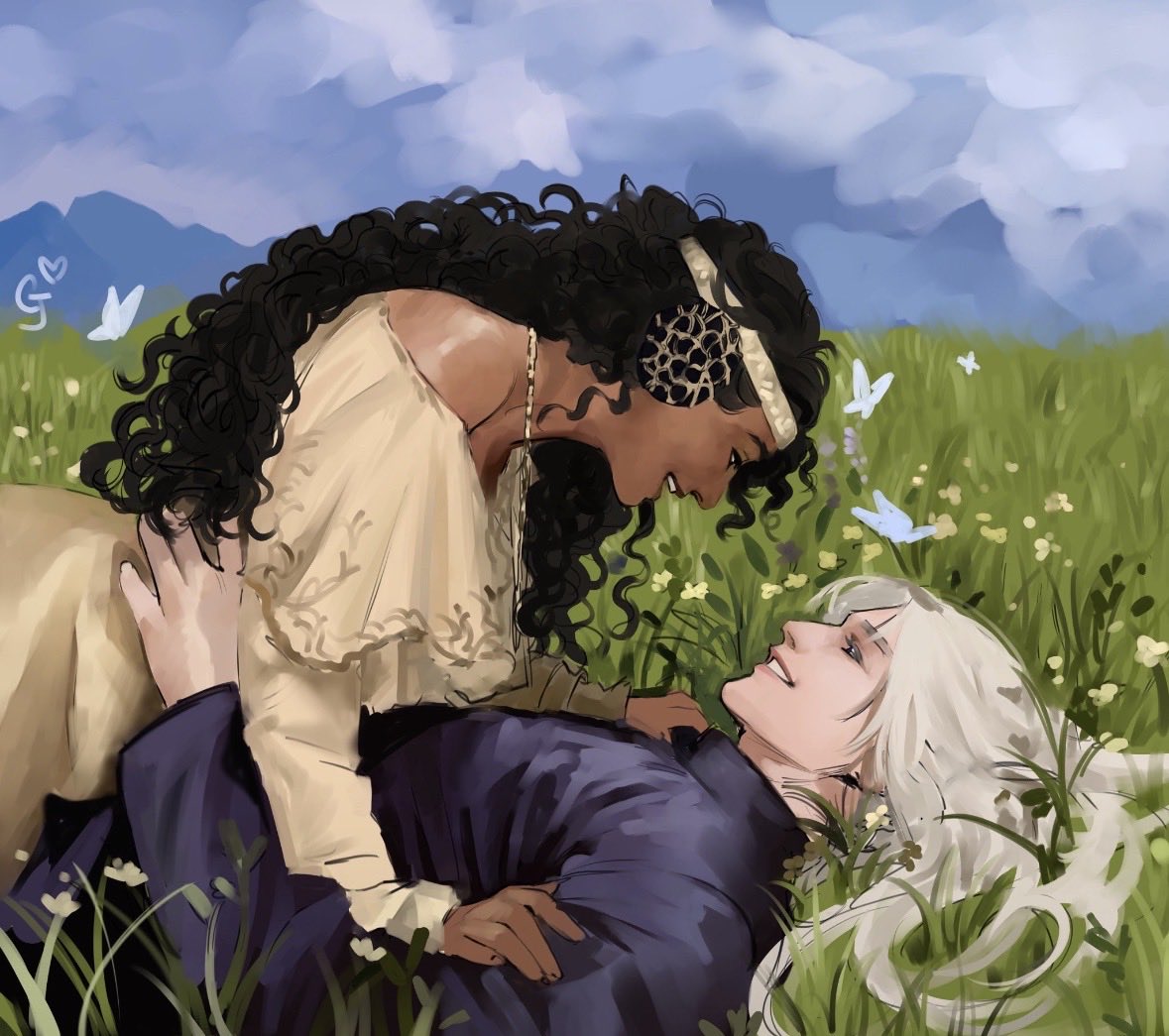weirwooddream's tweet photo. ☀️🤍 RHAELIA 🤍☀️

𝜗𝜚⋆₊˚ as someone who is eternally fond of ANIDALA ,  i requested this meadow scene of RHAEGAR and ELIA a bit back . . .

. . . my ko-fi request done by @Cj_KhalifP https://t.co/EizrFrYYVs