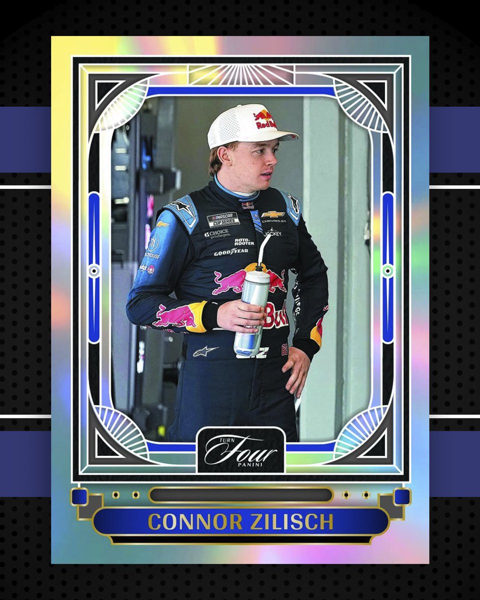 PaniniAmerica's tweet photo. 2026 Panini Turn Four Racing is here! Shop First off the Line now here: https://t.co/EbWad9QtJ7

Look for numerous types of race-worn/used memorabilia like fire suits, sheet metal, gloves, shoes and more!

Winning Moments and Timeless Moments Autographs showcase photographs from iconic moments in each driver’s career and chase the ultra-rare Ka-Vroom! and Ka-Vroom! Gold parallel inserts!

#WhoDoYouCollect