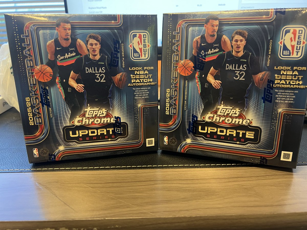 DumbRookiehits's tweet photo. Let’s see what we got today. #topps #chromeupdate  #nba https://t.co/eBxhWdqv1E