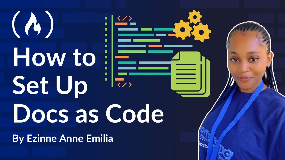 freeCodeCamp's tweet photo. Keeping documentation up to date can be a time-consuming and frustrating manual process.

But an approach called Documentation as Code helps streamline things with automation, versioning, and more.

In this guide, @ezinne_anne explains how to set up docs as code with Docusaurus and GitHub Actions.

https://t.co/jJPNdEoBUd