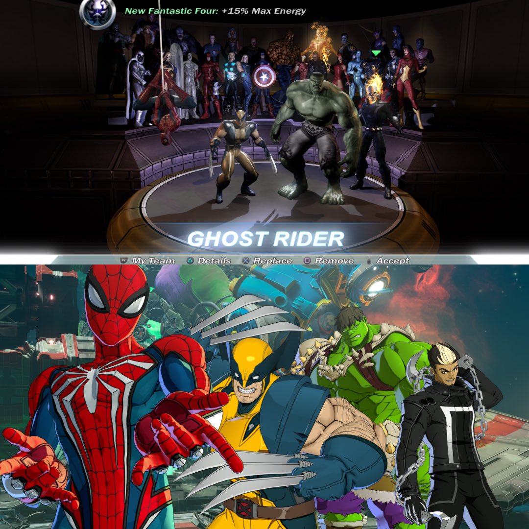 realradec's tweet photo. when all members of the Fantastic Four are playable in a Marvel game >>> https://t.co/JpHPzWvEv3