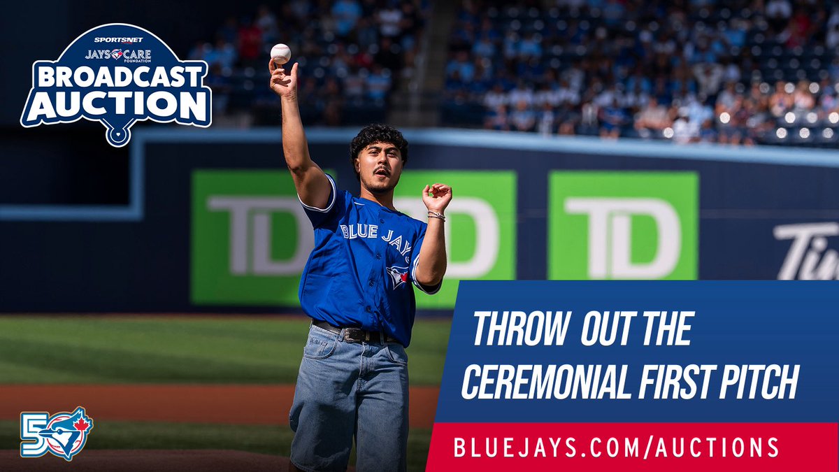 JaysCare's tweet photo. The @Sportsnet Jays Care Broadcast Auction is BACK! 📺

Bid now on a variety of incredible packages, once-in-a-lifetime experiences, and exclusive Blue Jays memorabilia all in support of Jays Care. See the full list of packages and place your bids at https://t.co/3C4bfv43zX https://t.co/ntywnOIbIo