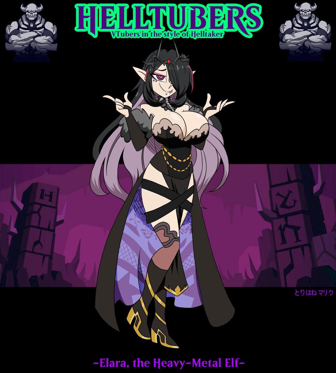 Malik_Torihane's tweet photo. Some #HELLTUBERS to start your day!
Today, we've got the goth metal elf @ElaraVtuber, the screaming kewt moff @FenariMori, robo alien dragon mommy @HeemHajeem, and oni artist @yoclesh!
#akumillust #HimeSketch #elart #Fenarti https://t.co/y2jtkxJgci