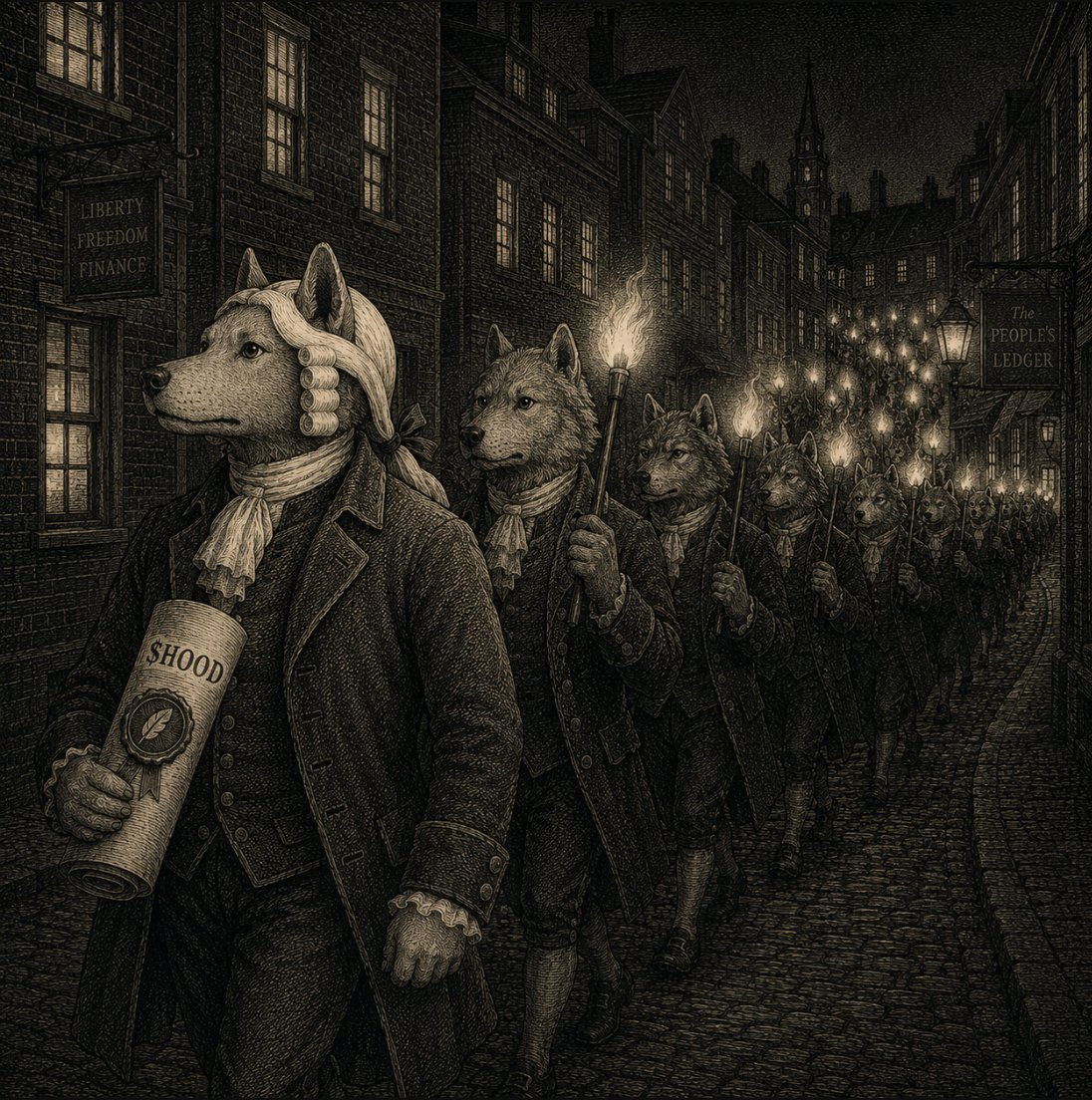 JohnDog_RH's tweet photo. I didn’t call them. 
They just started walking behind me.

Torchlight. 
$HOOD in my hand. 
The street already knows the route. https://t.co/GUvFzXuCiE