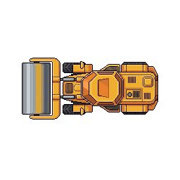 poltarakii's tweet photo. generated sprite via https://t.co/bl5OIPfNLX and then had Claude use PIL to cutout the drum and procedurally generate different states of the road roller  for animation https://t.co/de6KhPxqM8