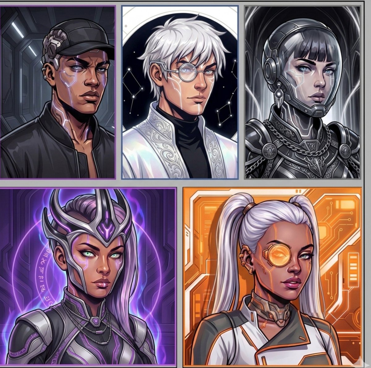 USERNAME_80808's tweet photo. The results of today's Prophets mint are absolutely mind-blowing! 🔥

Five top-tier factions, featuring a blend of cyber-armor and cosmic elements, have been successfully secured in the wallet.

So, who managed to secure their masterpieces today?
@ProphetsOnSol https://t.co/Yu0pNeeoNa