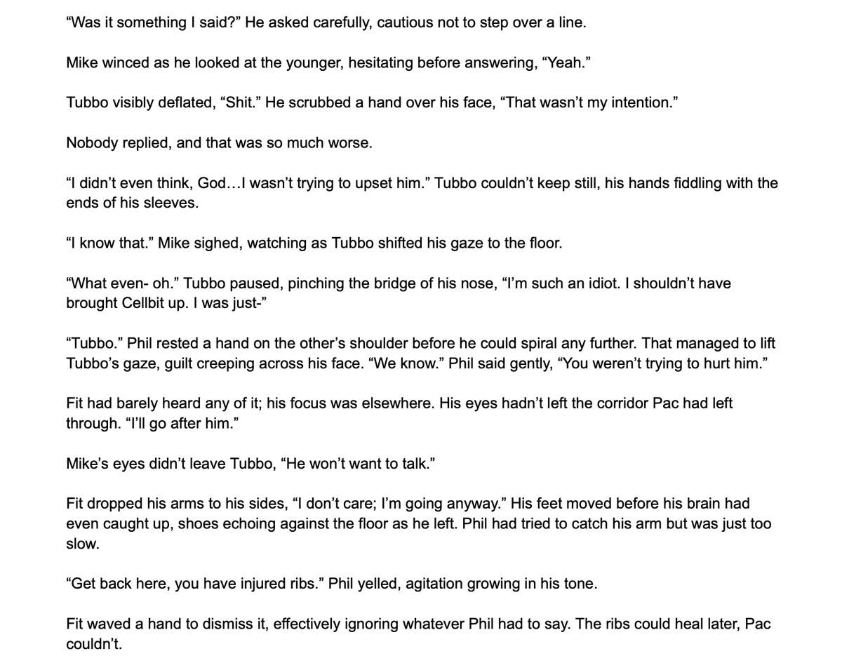tubluto's tweet photo. The Heist For Love - Chapter 16 Snippet!! Chapter 16 is one scene away from being complete! Watch out people 👀
-
https://t.co/dLgx5m8nDx
-
#TheHeistForLove #Pactw #TazerCraft #FitMC #Hideduo #fanfic #qsmp1 #fanartㅤ https://t.co/fmxftCxr7t