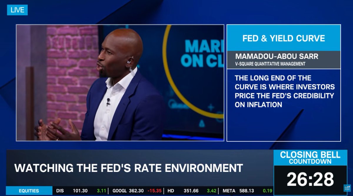 MamadouAbouSarr's tweet photo. The long end of the curve is where investors price the Fed's credibility on inflation. The Fed held in July; the 30-year sits near 5.2%, its highest level since 2007.

Thank you to @MarleyKayden and @sam_vadas, and the @SchwabNetwork team for having me on the program again. Full segment below:  

https://t.co/WXA212P4cl