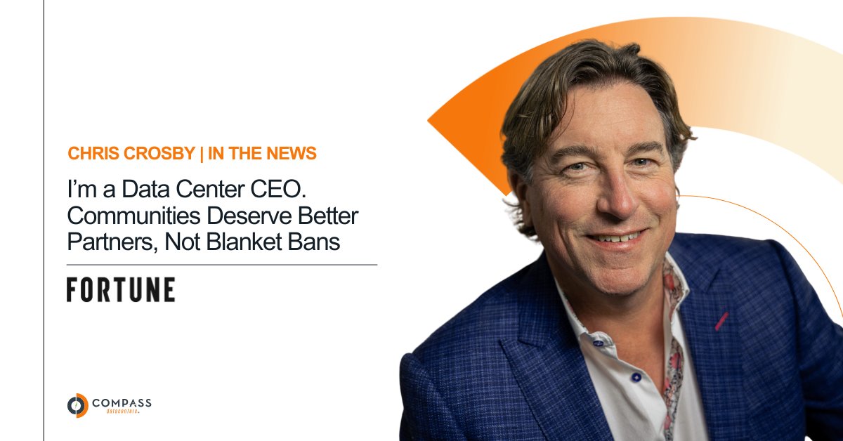 CompassDCs's tweet photo. "Hold every developer to that standard. Including us." 
- Compass CEO Chris Crosby on data center moratoria in @FortuneMagazine today: https://t.co/0VDiUnF37O
#ClassACommunityFirst #DataCentersDoneDifferently https://t.co/hk3upB6tiX