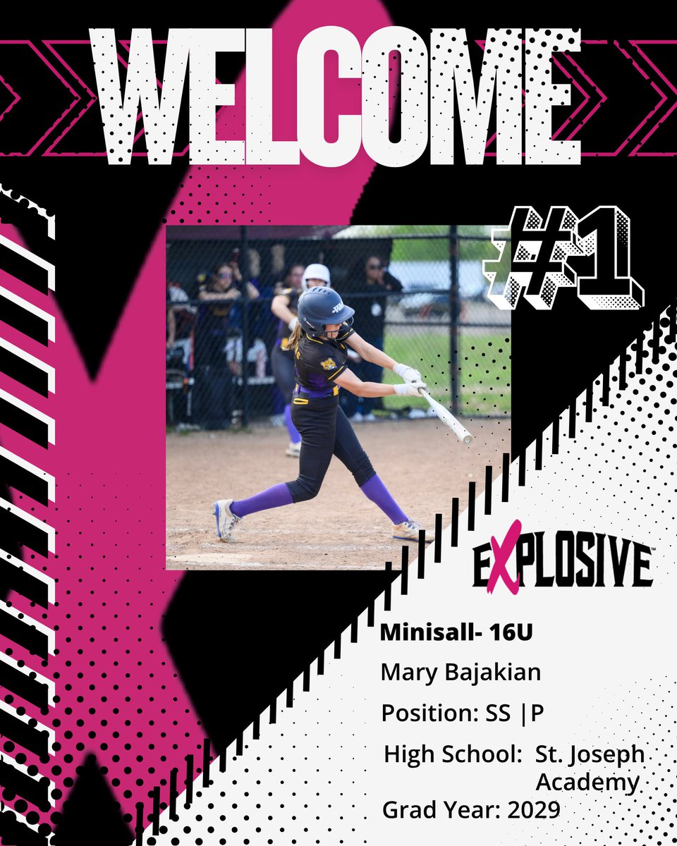ExplosiveSB's tweet photo. Welcome to the team Mary!   Mary works hard and is a versatile player on the field, also bringing a strong bat into the lineup.  We are so excited for next season! https://t.co/aTivE9CQjS
