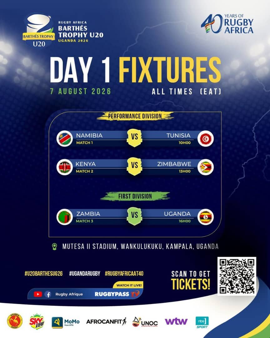 Popelina256ug's tweet photo. 🔥🏉 ALL IS SET FOR TOMORROW! 🇺🇬🏆
The stage is ready, the teams are ready, and now it’s your turn! 😤🔥
🎟️ Get your tickets via MTN MoMo https://t.co/7P9foIdw6G
📍 Muteesa II Stadium, Wankulukuku
🇺🇬 Come out and support the boys! 🏉
Bring your friends, bring the flags, bring the noise📣🔥
Tomorrow, we turn up for Ugandan rugby🇺🇬💪
#U20BarthesUg26
#UgandaRugby
#RugbyAfrica
#SupportTheBoys #UgandaRugbyCranes