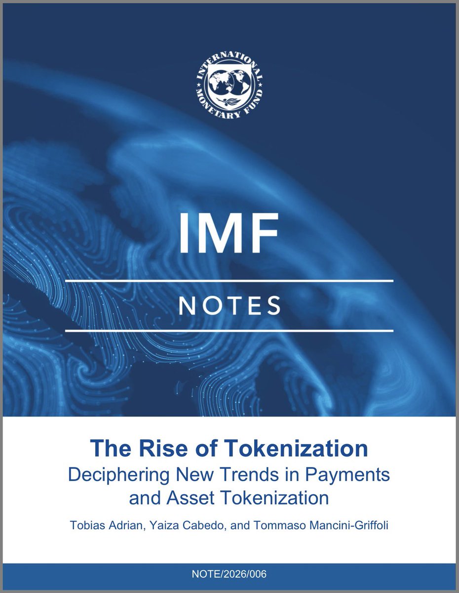 DataLedgerToday's tweet photo. The @IMFNews recently published a paper examining how tokenization is reshaping payments. Rather than focusing on digital assets themselves, the report highlights how distributed ledger technology can improve settlement, ownership records, collateral management, and cross border payments while identifying the governance and regulatory standards needed for broader adoption. 

The technology is only one part of the equation. Trusted data, interoperability, and clear regulatory frameworks will ultimately determine how quickly financial institutions adopt these new systems. As more regulators and global organizations study tokenization, the focus continues shifts to practical implementation.

Focused on the data, not the noise. ⭐

https://t.co/vqqClgoQUG