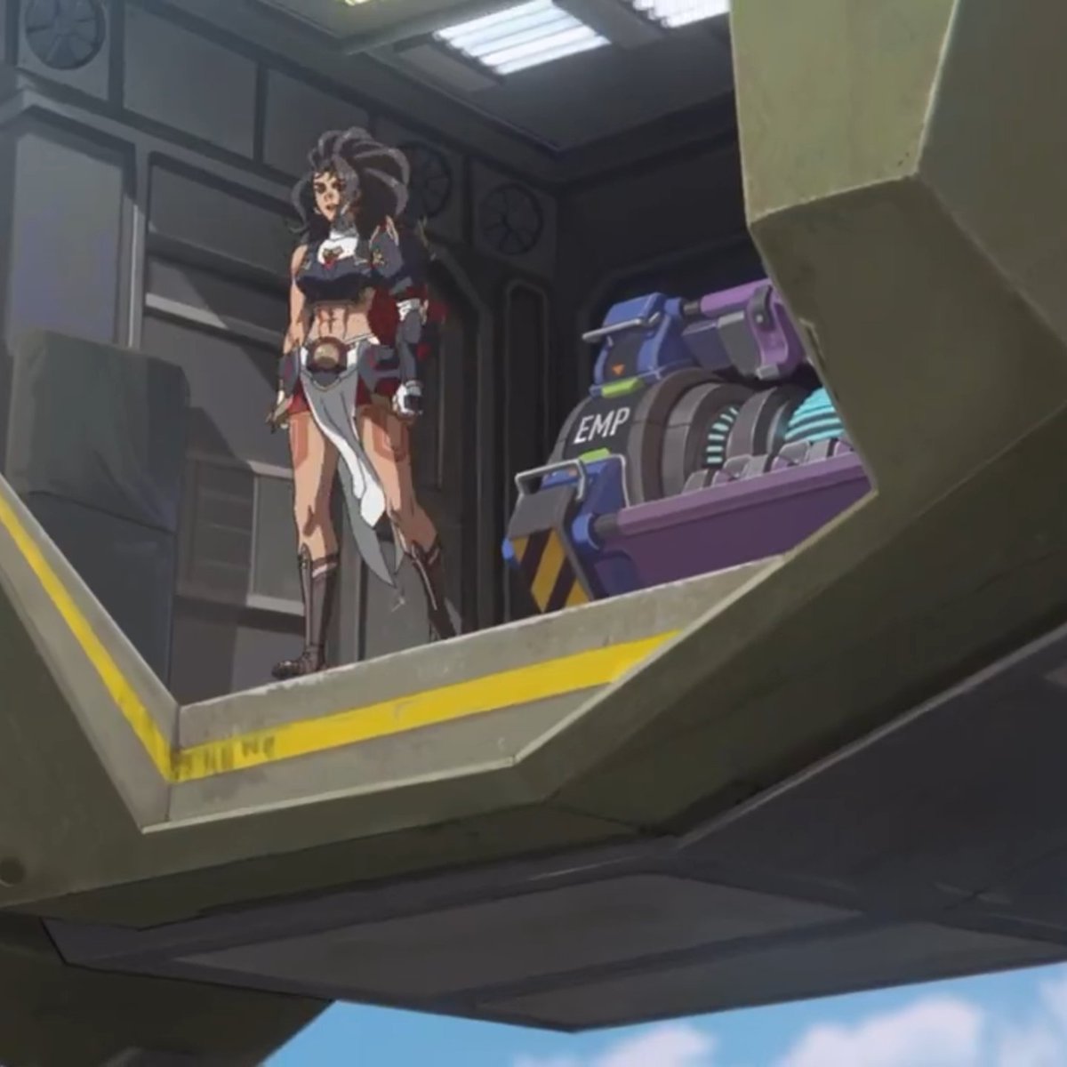 AmyChenOfficial's tweet photo. As shown through environmental storytelling in the Busan rework, the anti-Gwinshin EMP was indeed stolen by the Junkers and Talon 👀‼

Now Vendetta has the EMP, a weapon from Shion, AND the super soldier serum that Emre stole... what is she planning?! https://t.co/MO4SFnNIcI