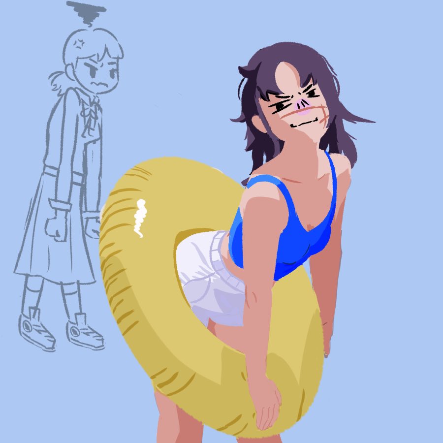 Downloadedpaint's tweet photo. Sisters Beach Day! (1/4) 

#chainsaw_man #asa #yoru https://t.co/agn6ij8eP4