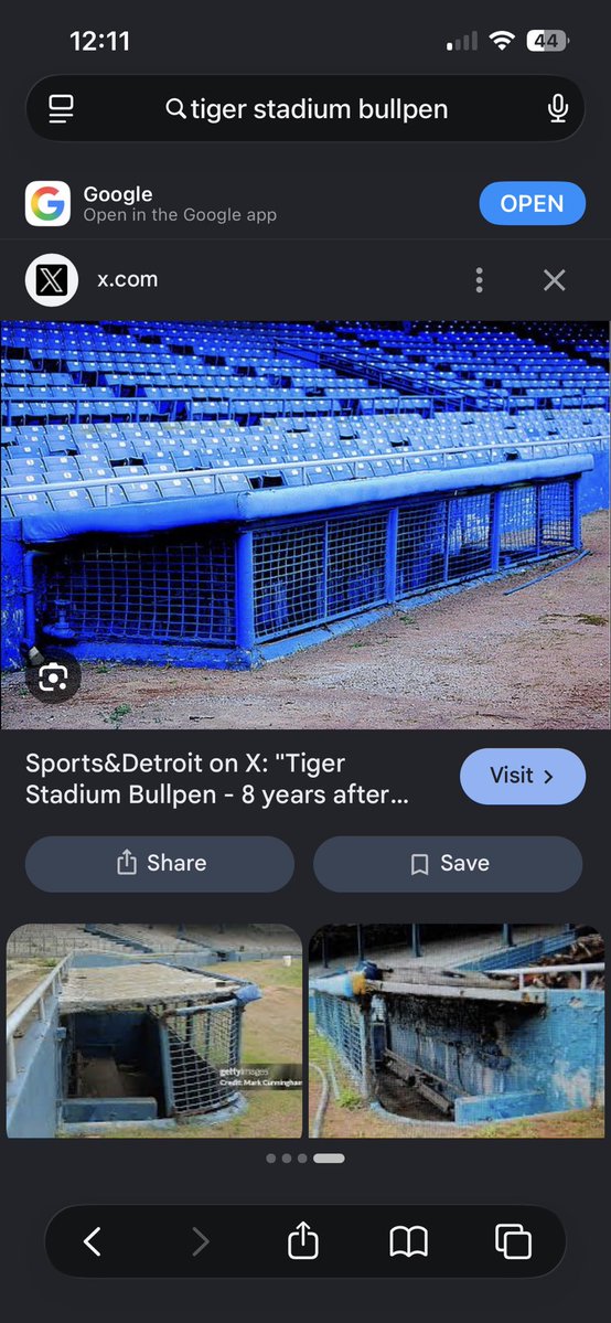 ThurowTodd's tweet photo. @Seth_3773 I'd prefer the old Tiger Stadium bullpens that were underground in a cage. https://t.co/N221yhFJQg