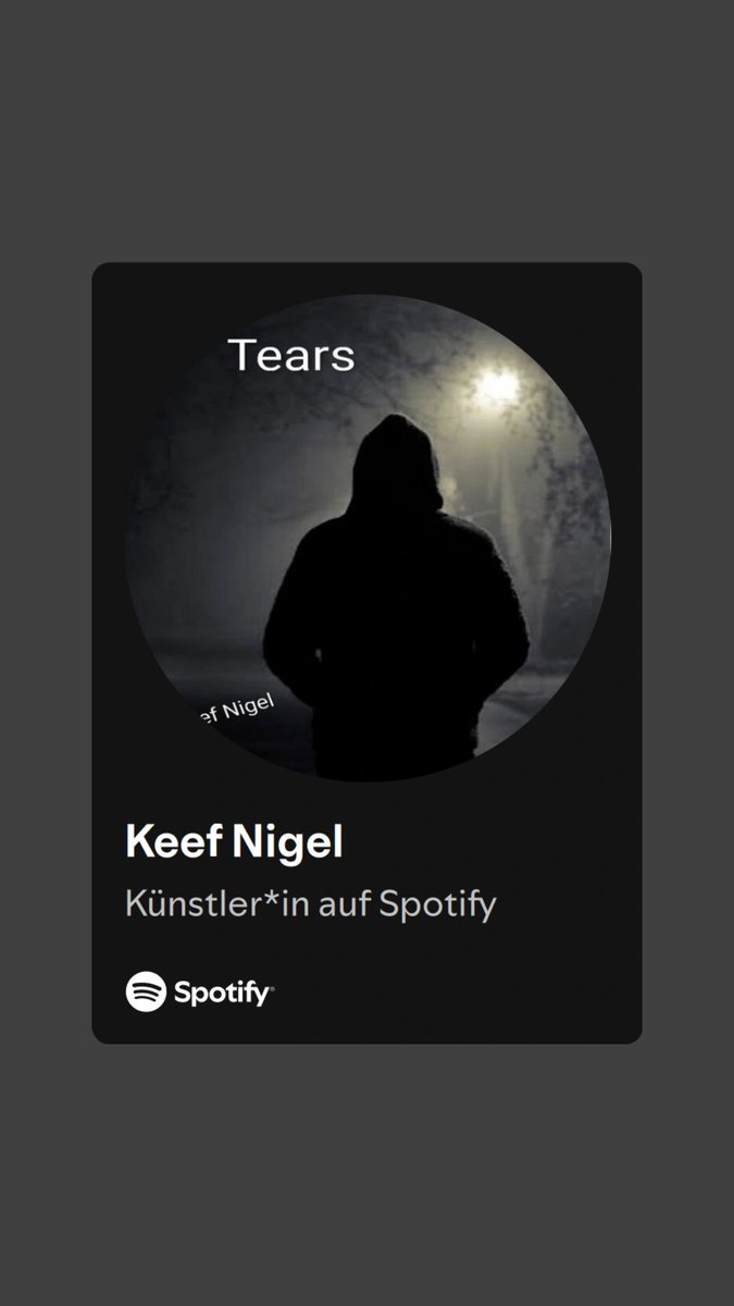 KeefNigel63830's tweet photo. My song TEARS on Spotify.  Check it out please.  Thank you all🙏🙏🙏 https://t.co/lyd1rcWoRf