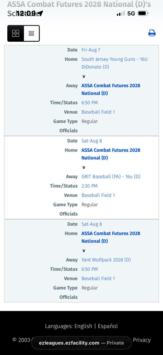 carterpatt2028's tweet photo. Here is my schedule for the weekend at the Big Show Sports complex. I will be starting pitching game 1!

@CombatFutures https://t.co/aRRqR5xJiB