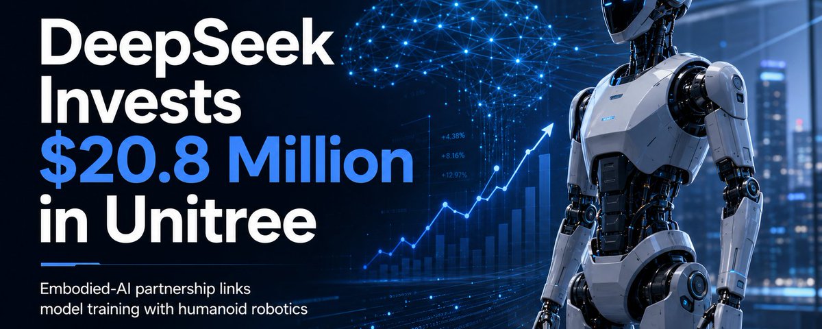 DeepSeek инвестирует $20,8 млн в Unitree и запускает партнёрство в embodied AI