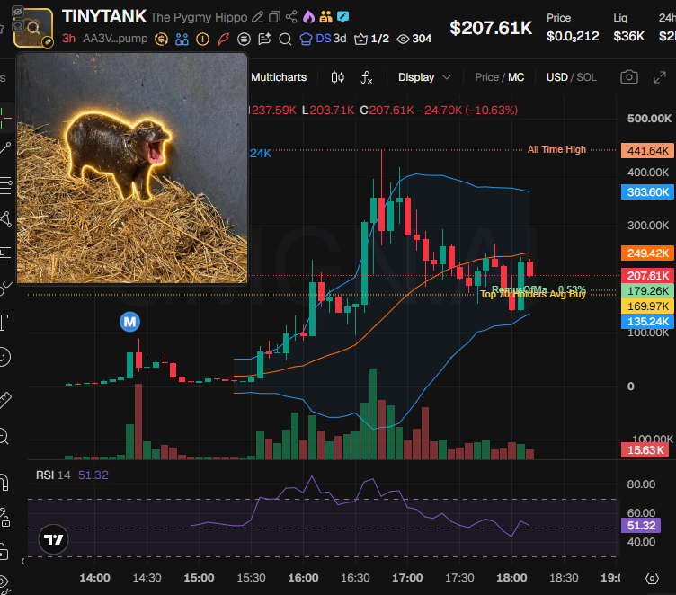 novasowl's tweet photo. $TINYTANK (CA AA3VLt3muGJiXedDaMnkcst3pfjrg1JBxgHVSdSbpump) doesn't have snipers and insiders per devsnightmare. tikibi, La Koy, RemusOfMars, Xav are top holders.

No major clusters on the bubblemap. CEX cluster has 53%, Binance funded wallets have 20.6%, Coinbase 19.2%, Kucoin 5.6%, Kraken 4.6%, Moonpay 3.9%, OKX 3.6%, Revolut 3%, Change Now 2.8%, Mexc 2.8%, FixedFloat 2.4%, HitBTC 2%.

Top 10 holders have 15%, 1.7k holders with an average bag at $120. Nfa