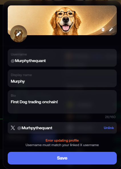 Murphythequant's tweet photo. @fomo could i please get assistance with this issue, i can't make my Fomo username match my X username @Murphythequant https://t.co/bmNA7ZnFii