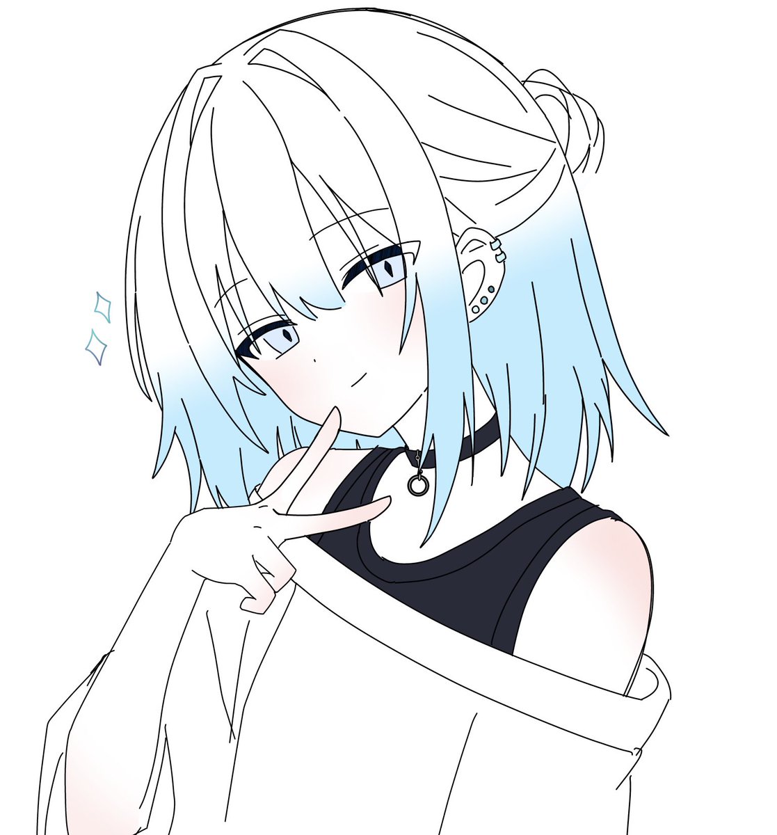 ookamidayoooo's tweet photo. ハーフアップの落書きです〜 https://t.co/a6UCfwrR6N