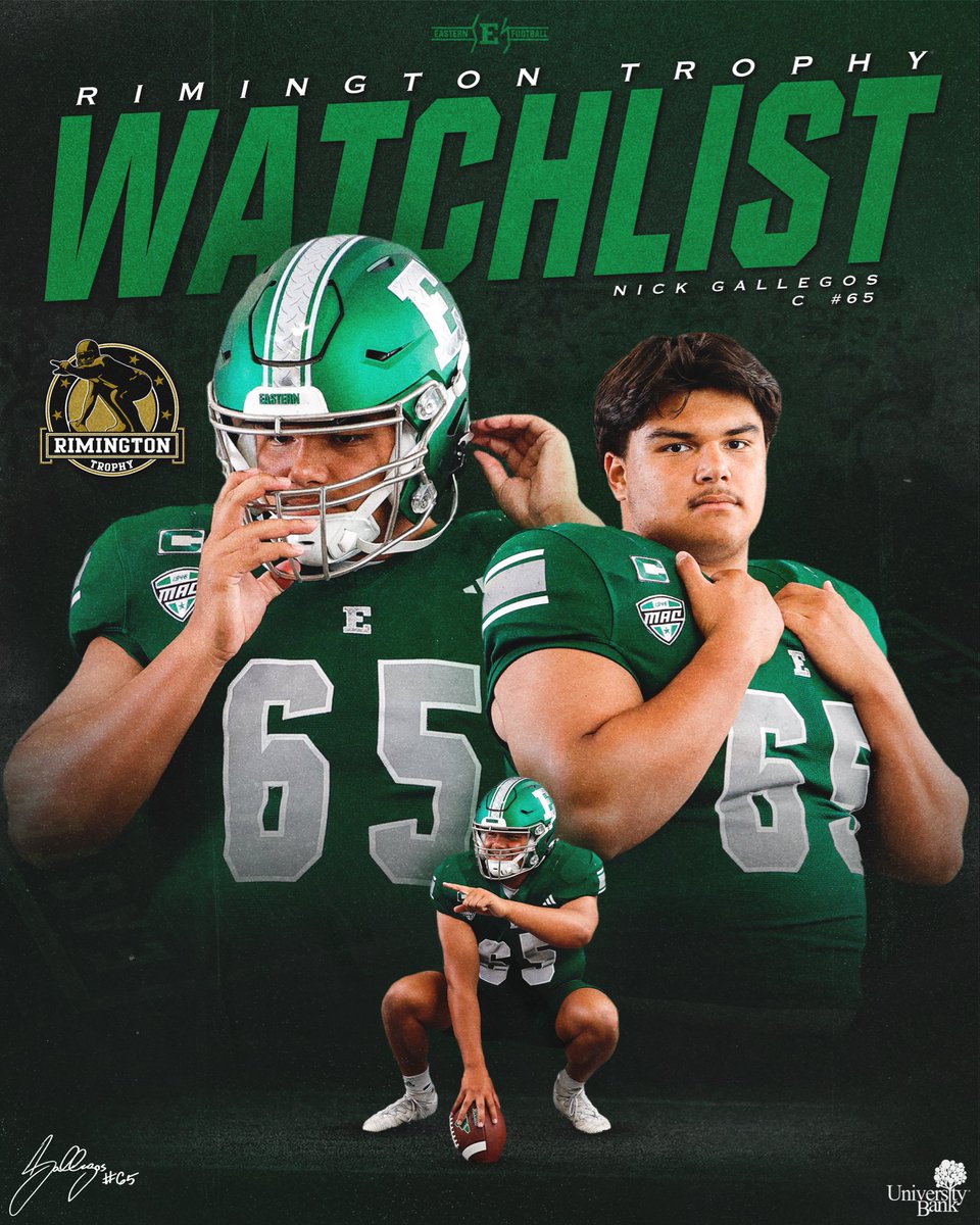 EMUFB's tweet photo. Built through the grind!
@Gallegos2022 has been named to the Rimington Trophy Preseason Watchlist
📰 https://t.co/bLHk8k5oQY
#TheFactory ⛓️ #ETOUGH https://t.co/AP2yVWIh42