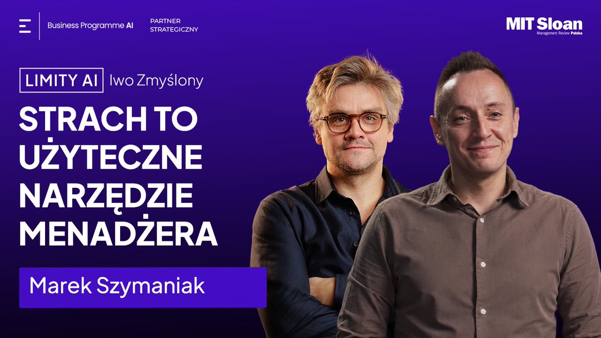 Limity_AI's tweet photo. Czy AI zabierze Ci pracę? To nie zależy od AI, ale od człowieka - to ludzie decydują po co wdrażają AI i jakich oczekuje korzyści biznesowych.

Zapraszamy do odsłuchania najnowszego odcinka podcastu @Limity_AI "Strach to użyteczne narzędzie menadżera." 

Link w 🧵

#ai #podcast https://t.co/JCpWWqQW9Z