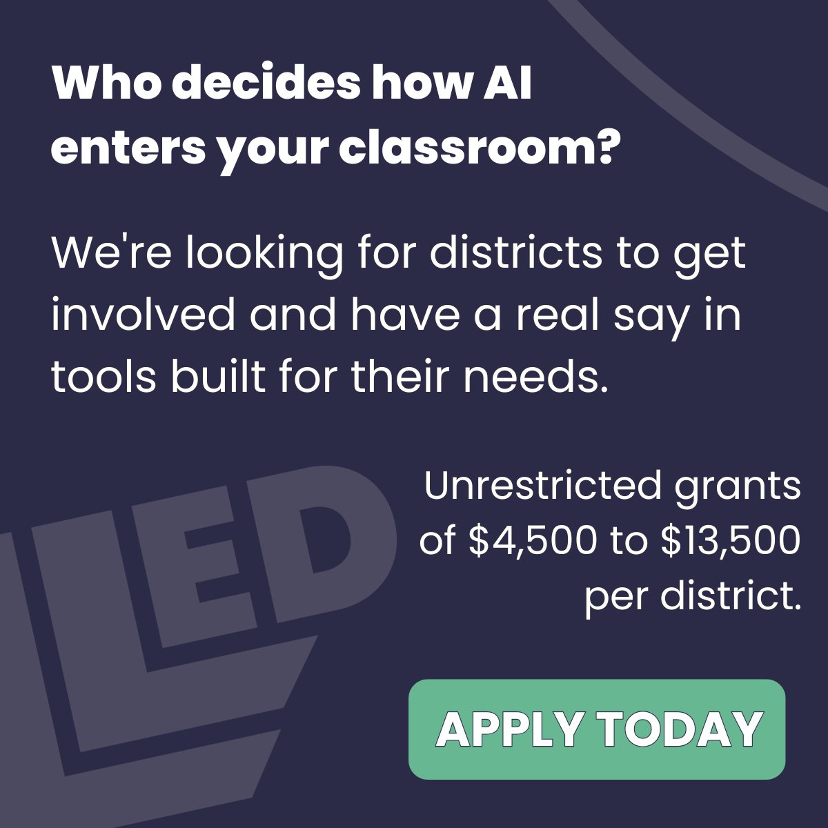 LeanlabEd's tweet photo. The best AI tools for the classroom are built with educators. Leanlab Education is recruiting school systems to pilot AI-powered K12 math &amp; literacy tools this fall. No commitment required; just express interest. https://t.co/jxCPE5I57O

#EdTech #K12Education #EducationInnovation https://t.co/vP4MBKMnq2