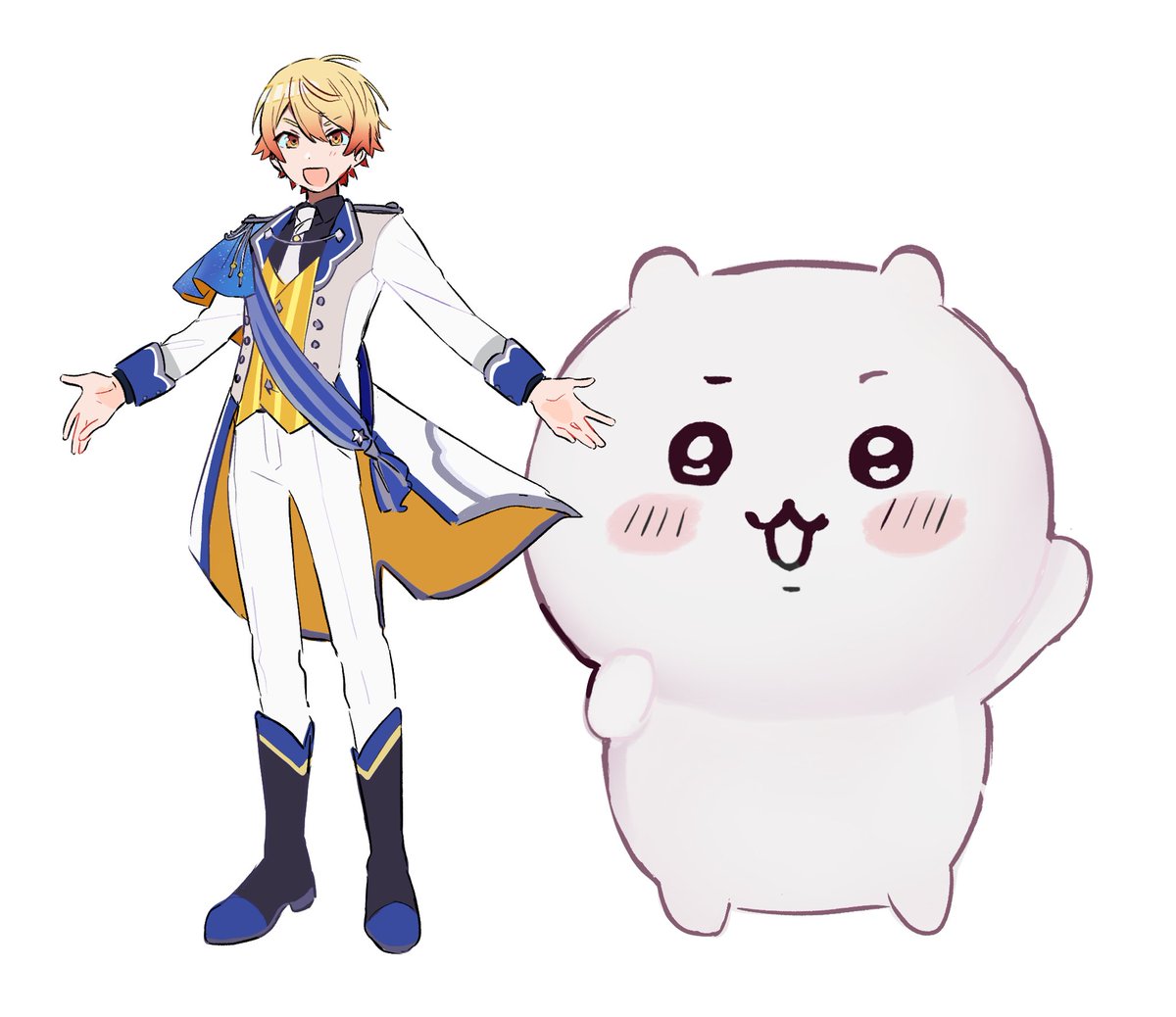 starfilament's tweet photo. my super great crossover!!!!! tsukasa vs chiikawa https://t.co/SVb8A4HVjf