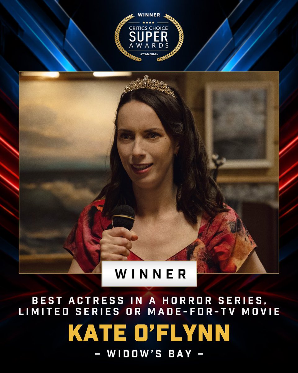 WidowsBayHQ's tweet photo. Congratulations to the Widows Bay Team, @MatthewRhys and Kate O'Flynn on their Critic's Choice Super Awards! Hopefully a sign of more to come 🏆 https://t.co/e6gtSX2Gbx