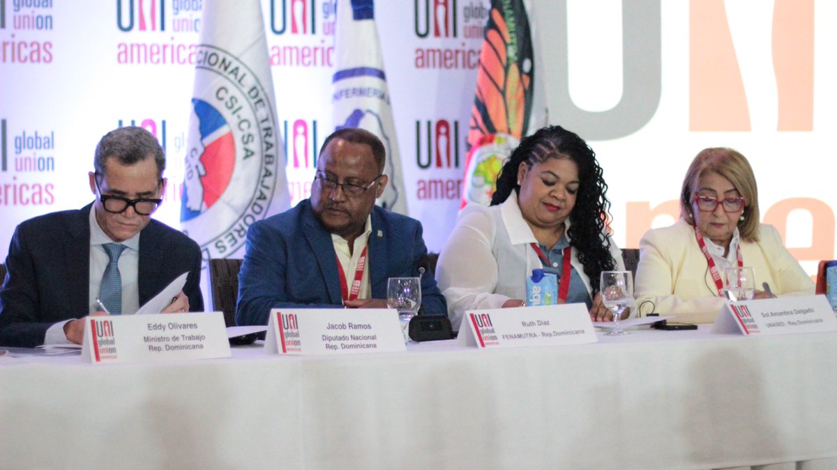 uniamericas's tweet photo. Este memorándum de entendimiento reafirma que la cooperación entre gobiernos y el movimiento sindical es fundamental para construir sociedades más justas, con más derechos, más diálogo social y empleos dignos para todas las personas trabajadoras. https://t.co/UBRtRhexJk