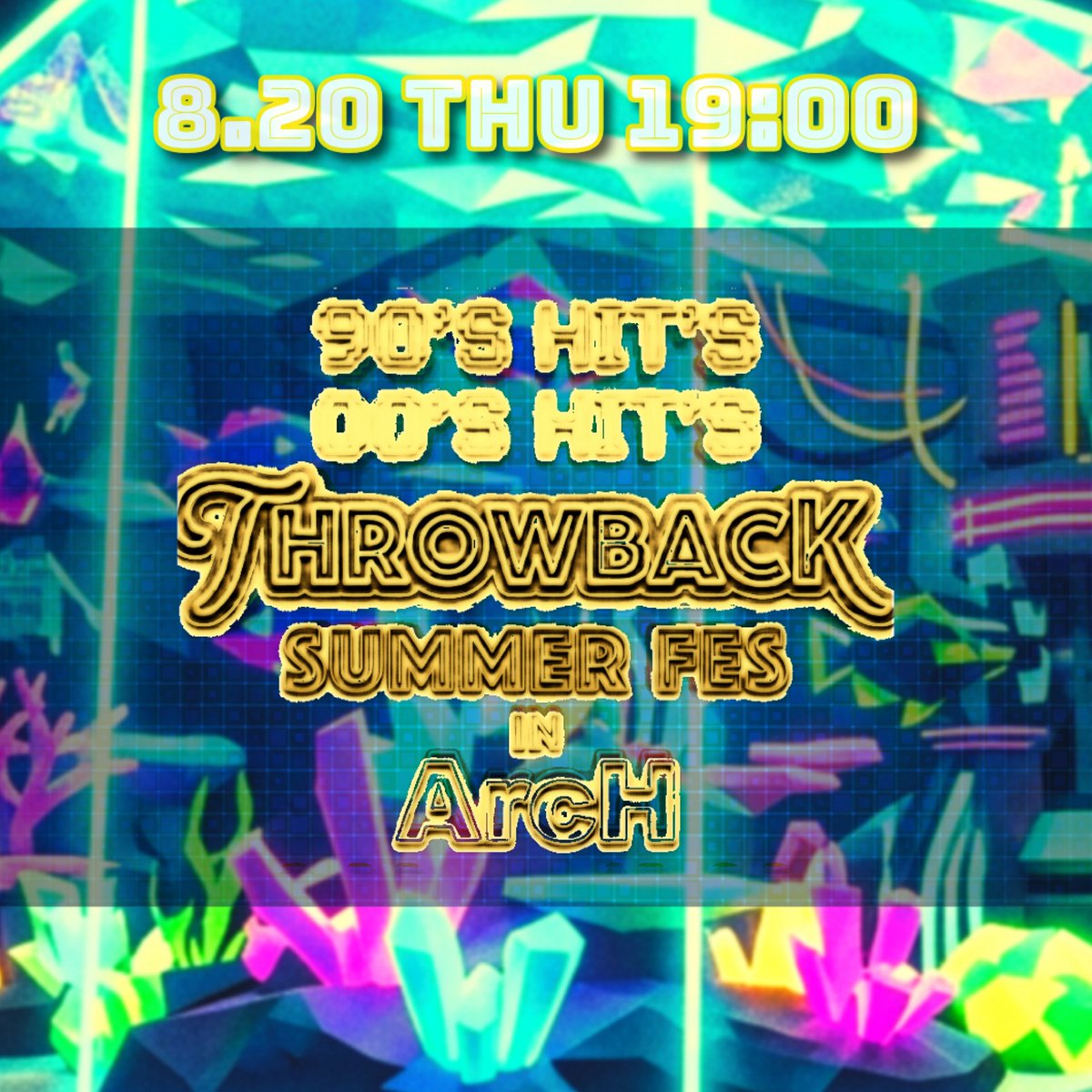 throwback_tokyo's tweet photo. 🟨8.20 ArcH Summer Fes🟨
Live &amp; DJ  Performance
No charge 1drink order 1500yen
（add drink 500yen〜）
#rock #disco #pop #live #club #HitSongs https://t.co/HHeqFvN2ic