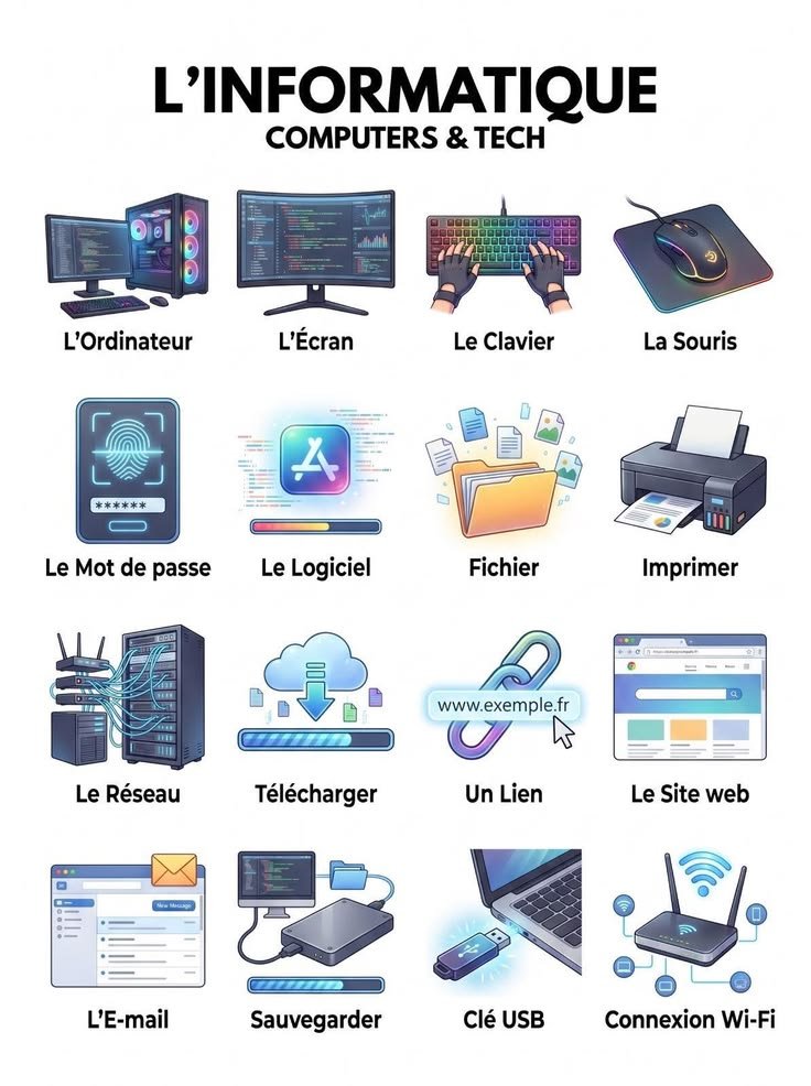 ToubyLik's tweet photo. Les différents outils de base en informatique 📚📚
La maitrise de ces outils est l'un des moyens à comprendre le plus vite ce domaine📚📚
#INFORMACIÓN #TechInnovation #BaseballTwitter @KaseuLucie2510 https://t.co/Hd6ElRz9nY
