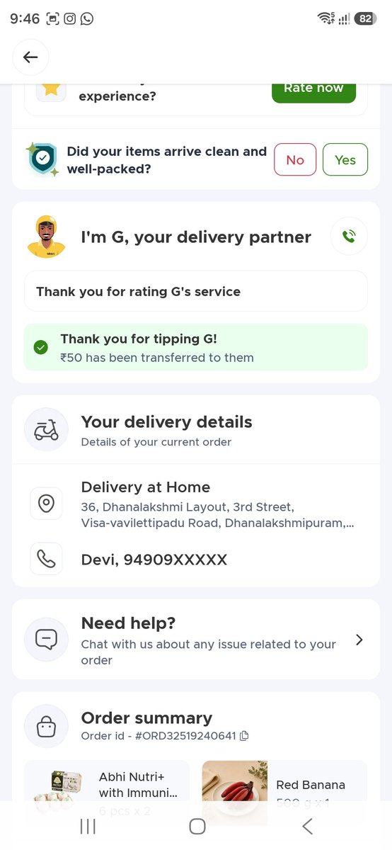 DeviSankar10's tweet photo. ORD32519240641  #BLINKIT delivering wrong orders. Ordered from tirupati to my nellore address, but delivered to tirupati address only; irresponsibility. Last month (5th June) also happened the same, for this i have lost rs.744/-. I made a complaint but no action @letsblinkit https://t.co/axaMDFTgGb