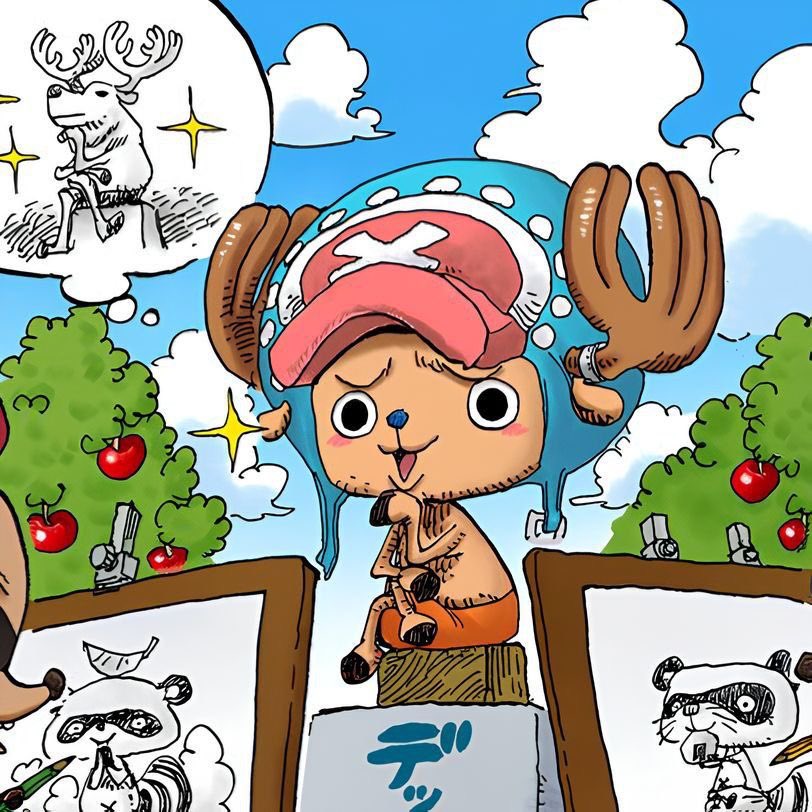 zororobinwife's tweet photo. chopper wanted a good self portrait but got the second coming of mona lisa by robin picasso herself https://t.co/9RM0qd2npI