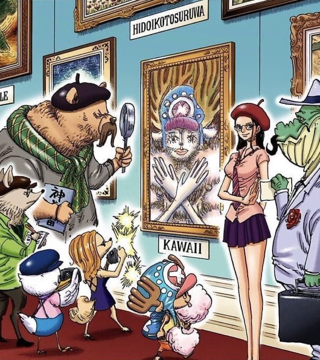 zororobinwife's tweet photo. chopper wanted a good self portrait but got the second coming of mona lisa by robin picasso herself https://t.co/9RM0qd2npI