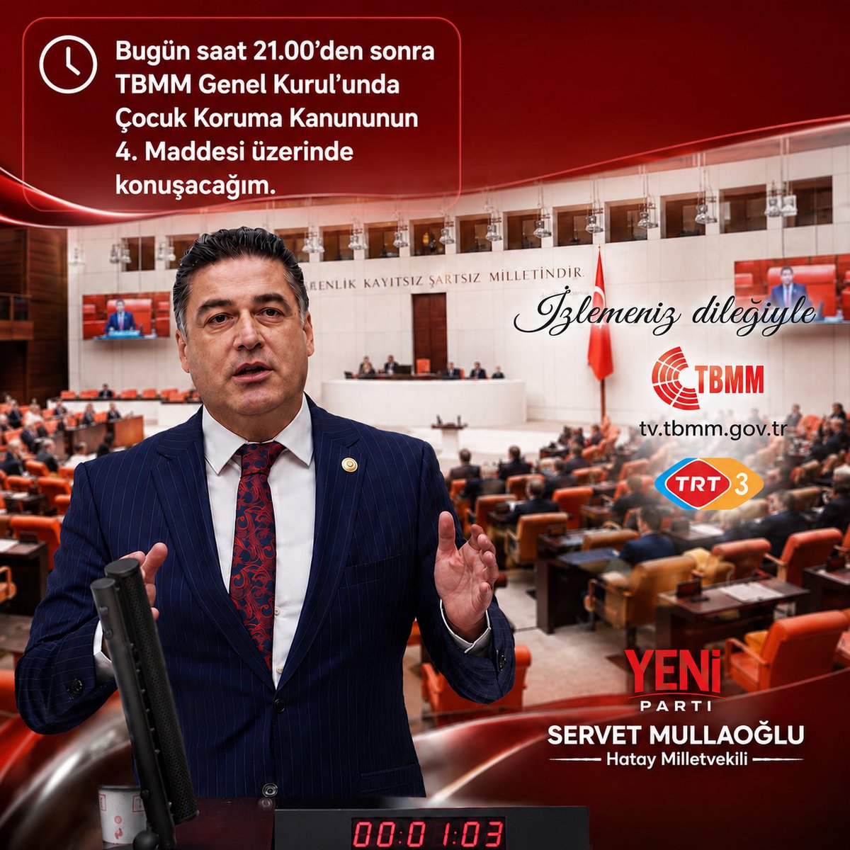 MullaogluServet's tweet photo. ♦️Bugün TBMM Genel Kurul’unda konuşacağım. İzlemeniz dileğiyle… https://t.co/eTLvCWebXJ