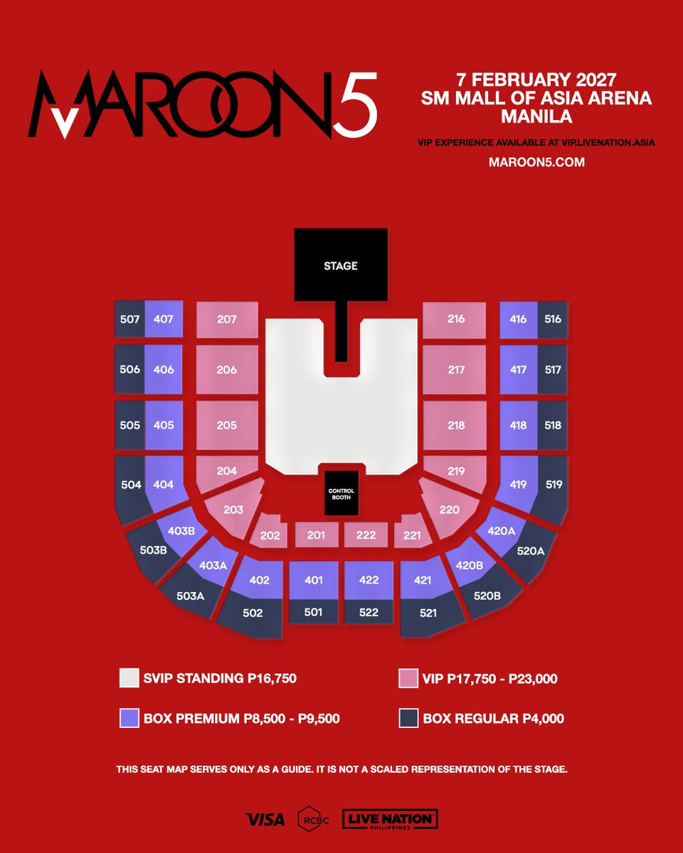 hitineassists's tweet photo. 🎟 Maroon 5 Asia 2027 Tour in Manila | Ticketing Assistance / Pasabuy / Pasabay / Pabili

SECURE YOUR SLOT HERE:
🔗https://t.co/0LfGL65OMV

TICKETING SCHEDULE
🗓Artist Presale: August 12, 12 PM PHT
🗓RCBC Visa Infinite Presale: August 13, 10 AM PHT
🗓RCBC Credit Card Presale: August 13, 9 PM PHT
🗓LN Presale: August 14, 12 PM PHT
🗓General Onsale: August 15, 12 PM PHT

✅ Limited slots
🧾 #thankstine | #tinesecured
✨ 3,000+ tickets secured

Disclaimer: Service only. We do not sell tickets.

#Maroon5inManila
#tineassists