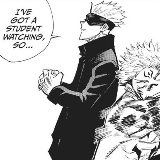 ceivesxo's tweet photo. His students watching him is always THAT serious to gojo https://t.co/my0SuxOKNn