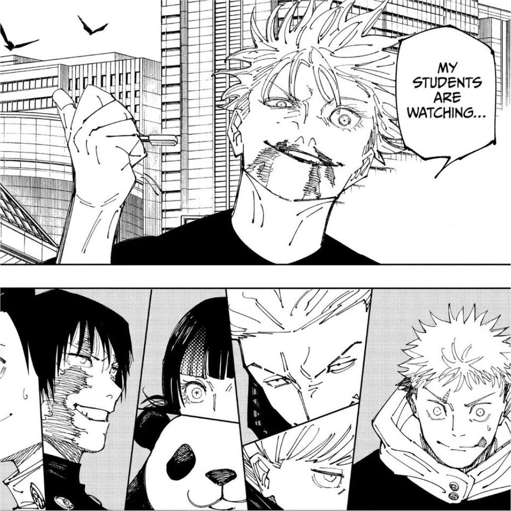 ceivesxo's tweet photo. His students watching him is always THAT serious to gojo https://t.co/my0SuxOKNn