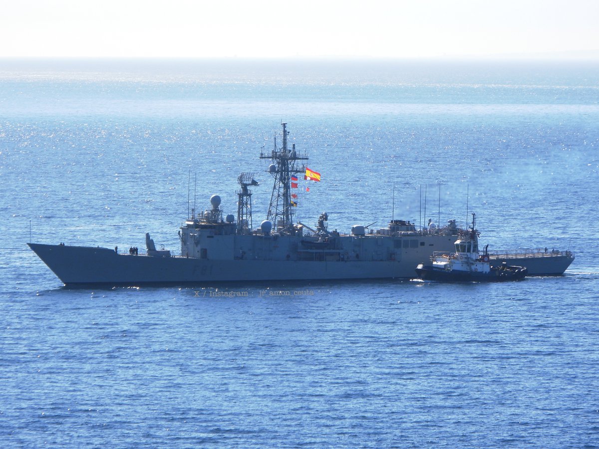 jr_amon_ceuta's tweet photo. 🇪🇸 Spanish Navy Santa Maria-class ASW frigate ESPS Santa Maria (F81) arriving at Ceuta - August 6, 2026.
@jr_amon_ceuta @WarshipCam @blog_naval #espssantamaria #F81 https://t.co/TUrhix7CXt