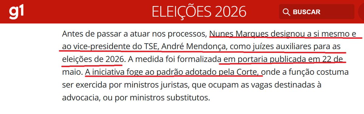 CCambara2's tweet photo. Enquanto o campo democrático cochila, Nunes Marques tenta assegurar a eleição de Flávio Rachadinha, violando a Constituição e colocando a si mesmo e a Mendonça como relatores de todos os processos eleitorais de competência do TSE em 2026. https://t.co/DOI6OvegaE