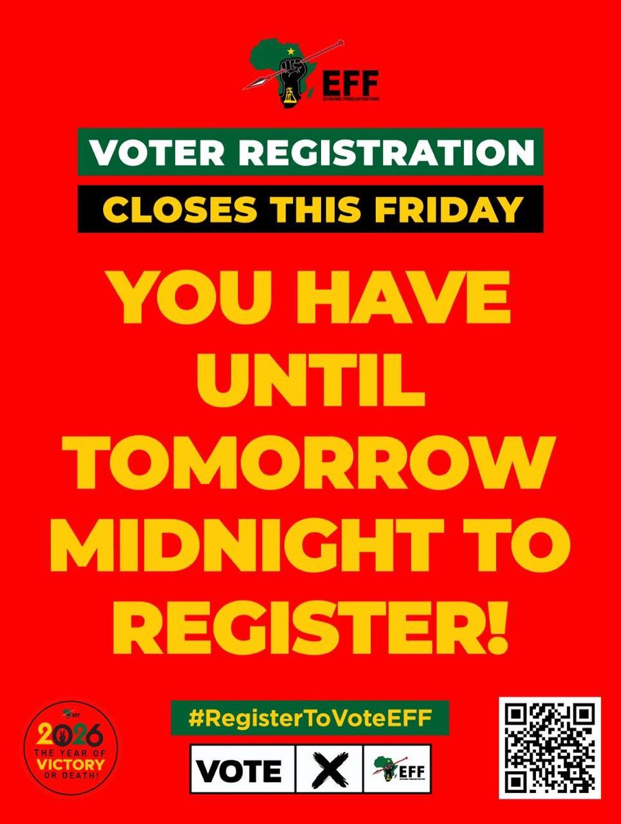 MapulaMokgosang's tweet photo. Final push 🤜🏾🤛🏾

#RegisterToVoteEFF https://t.co/T6SlhSCDK4