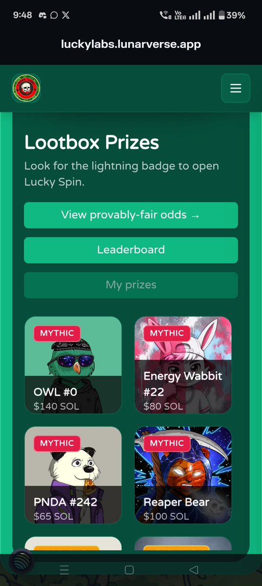 Lucky_Leps's tweet photo. Thanks to the everyone who are actively participting for the lootz.❤️❤️🥰🥰❤️❤️
 
We are 460/1200+ for the mini bounty - 9 more days remaining to achieve the 1200 spins goal and raffle up the CETs NFT.🚀🚀

As a celebration I have increased the odds for the epic tier only for today.💸
Rest every other tier are as usual same🍄

Bounty for the day 6:-
Buy 100 spin get 8 spins 1 wheel spot on lucky pot
Buy 200 spin get 16 spin and 2 wheel spot on lucky pot
Buy 300 spin get 34 spin and 4 wheel spot on lucky pot
Buy 400 spin get 70 spin and 5 wheel spot on lucky pot 

Every spot on luckypot is 0.05 sol added to a pot...wheel will be spun for the spot holder....winner takes all.
For getting those bounty spin join the discord.

Enjoy Spinning❤️❤️

Discord:-
https://t.co/kZmKUkSfBw
Lootz:-
https://t.co/aDkIQqMyYT