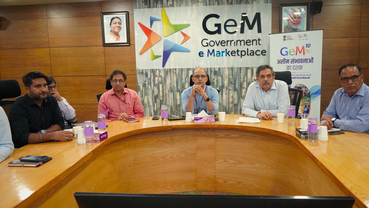 GeM_India's tweet photo. As part of the celebrations marking the 10th Foundation Day of Government e Marketplace (GeM), an in-house ideation and deliberation exercise, GeM Manthan, was organised, bringing together members of the GeM family to collaboratively envision the future of #GeMPortal.

The session served as a forum for participants to deliberate on key thematic areas and present innovative, practical and implementable recommendations for strengthening the GeM ecosystem.

The discussions focused on enhancing user experience, streamlining processes, leveraging emerging technologies and driving greater efficiency across public procurement, with recommendations supported by their rationale, feasibility, scalability and expected impact.

The enthusiastic participation and insightful contributions during the interactive brainstorming session highlighted the power of collective thinking in driving the future of public procurement through GeM.

#10YearsOfGeM #ProcurementForProgress #ProcurementReimagined
