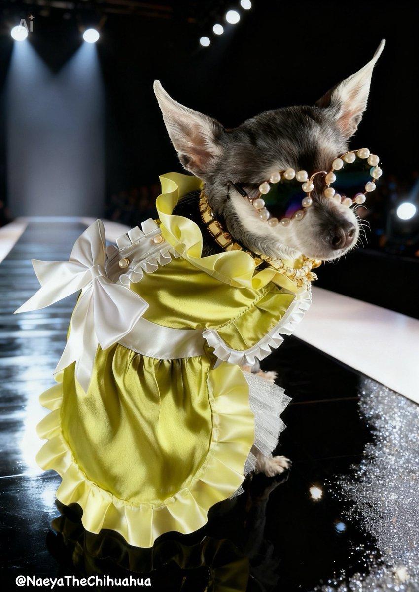 Rustylinda's tweet photo. Thursday called.
It wanted a little more fabulous. ✨
Be honest… am I runway-ready? 👑🐾
#RunwayReady #FashionIcon
#chihuahua
#dogmodel
#dogfashionista https://t.co/lVDVFjMy2v