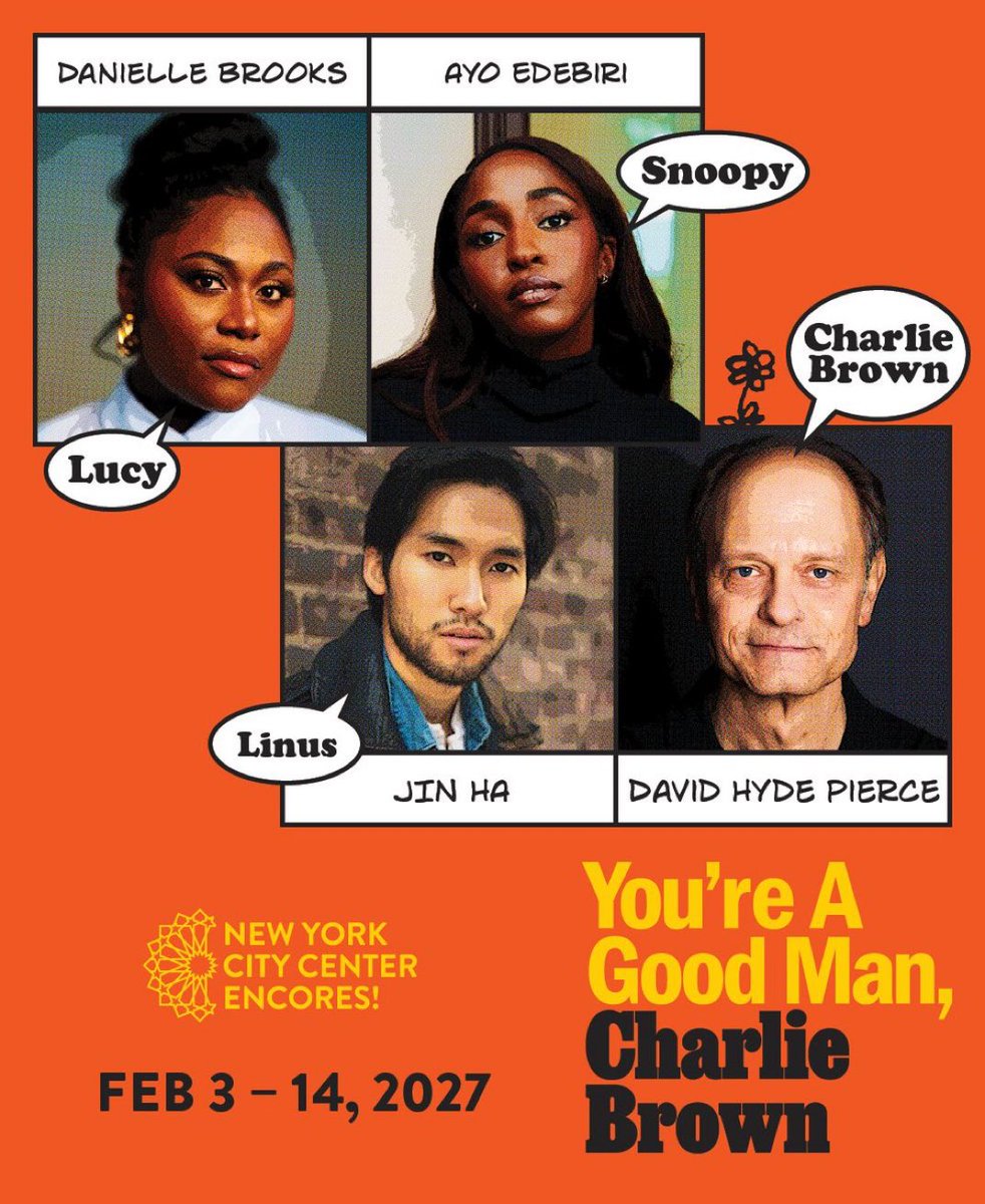 edebiriupdates's tweet photo. Ayo will be starring as Snoopy in the New York City Center Encores musical production of “YOU’RE A GOOD MAN CHARLIE BROWN”!!! https://t.co/SbHk0fd17E