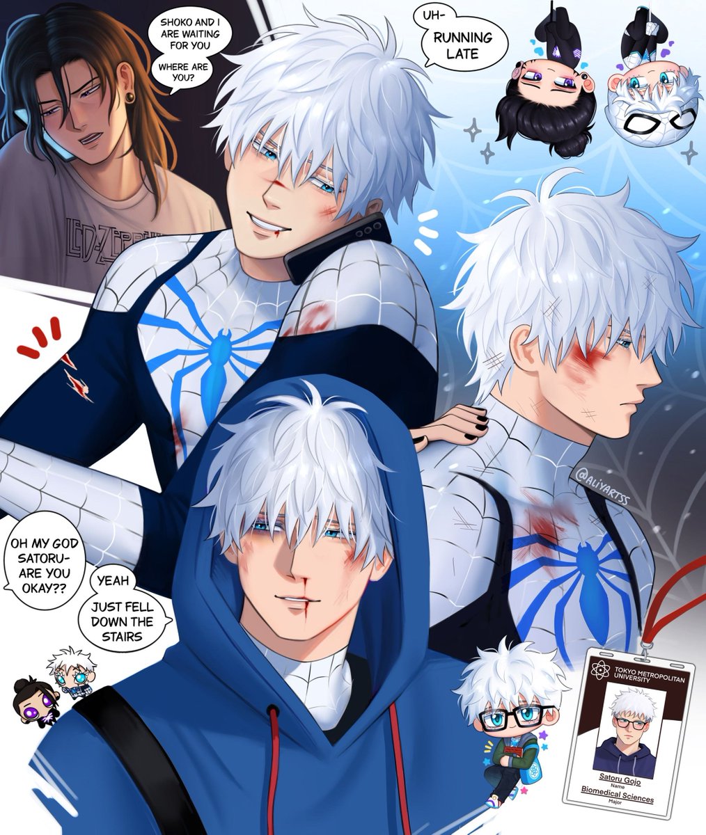 aliyartss's tweet photo. Spider gojo my beloved
#gojo #spiderman #jujutsukaisen https://t.co/Ql2kMgEMFB