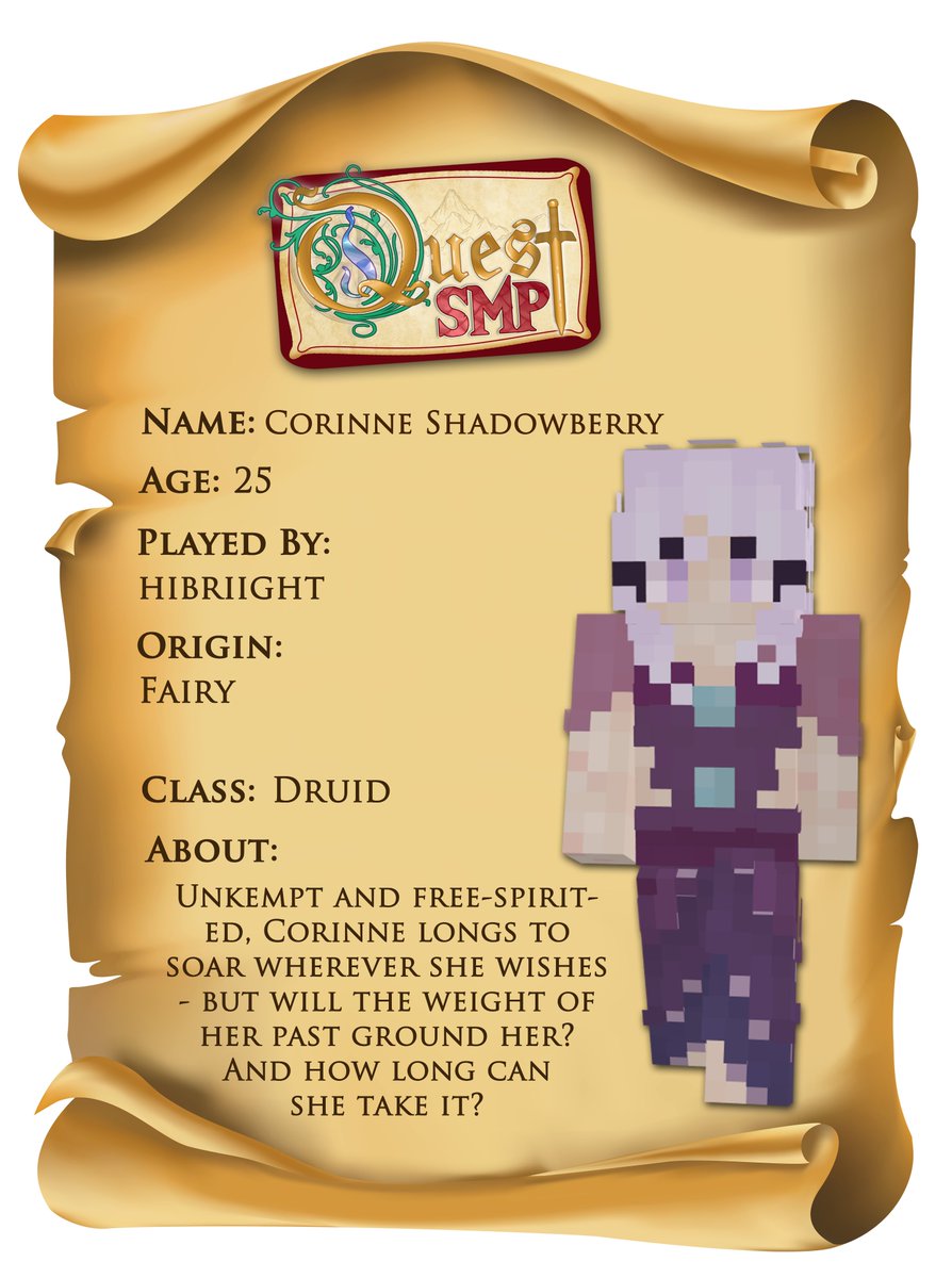Quest_SMP_'s tweet photo. 📯INTRODUCING 📯  An Initiate Adventurer 🍃 @HiBriightliight https://t.co/7DANCxNGnG